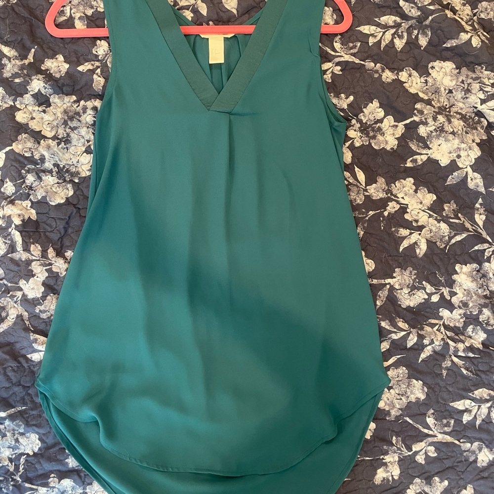 Zara Green Sleeveless Blouse